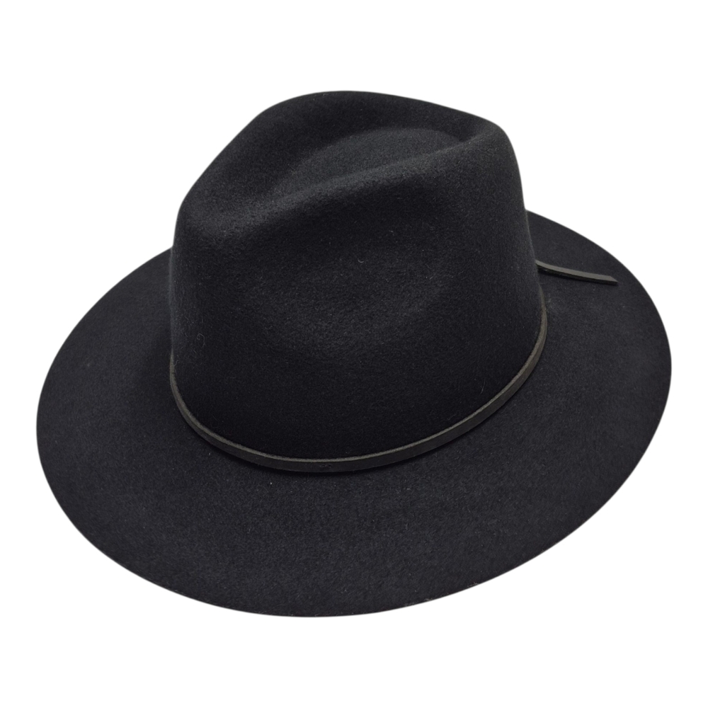 Brixton Wesley Hat Festival Boho Western Black Wool Felt